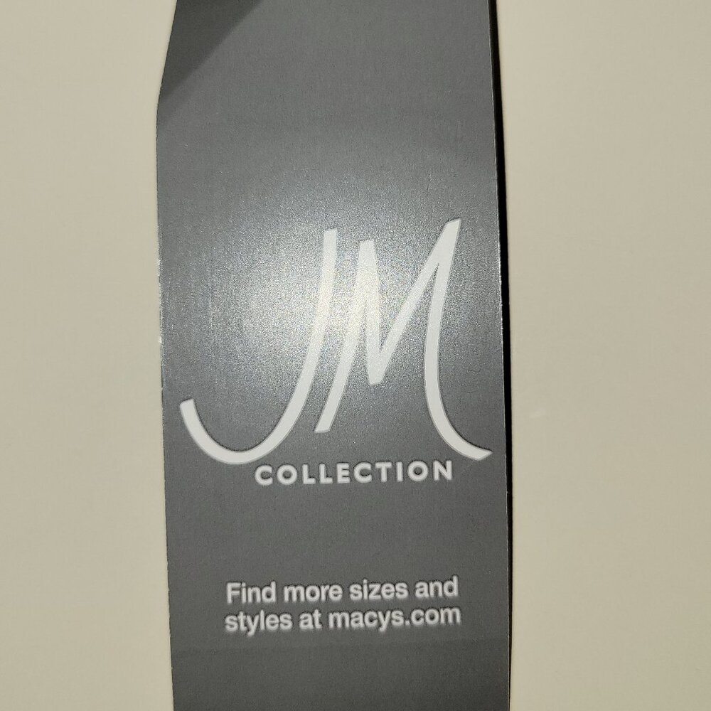 JM Collection BL Batik Leave pattern 3/4 length sleeve, round neck top NWT. - Picture 7 of 10